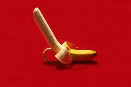 banana ariketaren bidez zakila handitua sinbolizatzen du